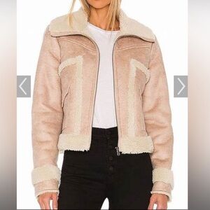 Mother "The Patch Pocket Roamer" jacket, Tan and Cream size small